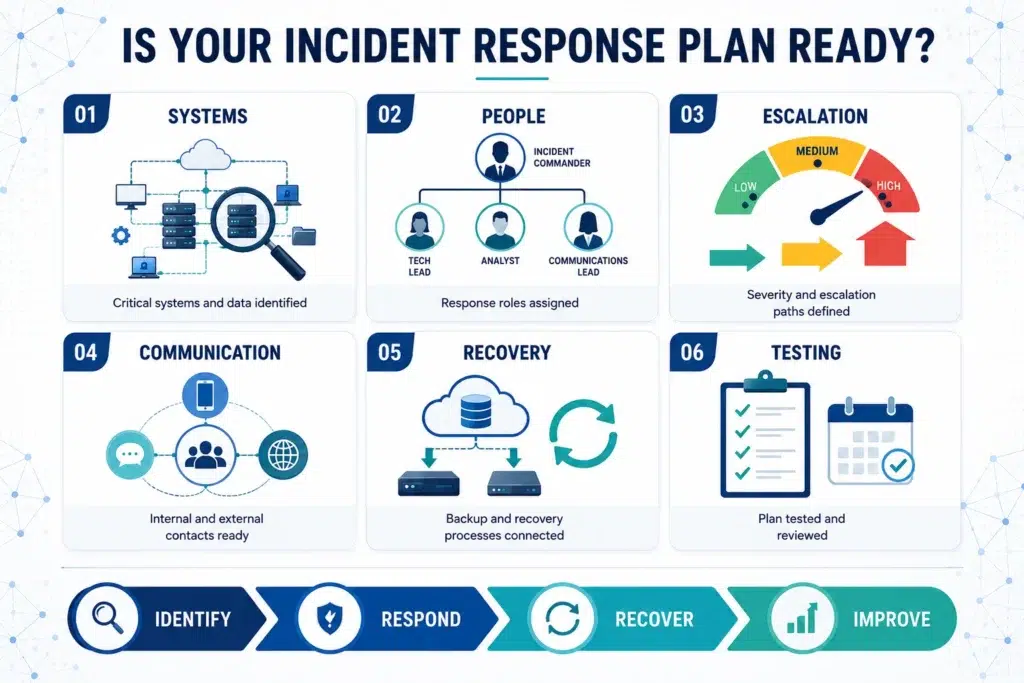 Cyber incident response plan checklist for Australian businesses.