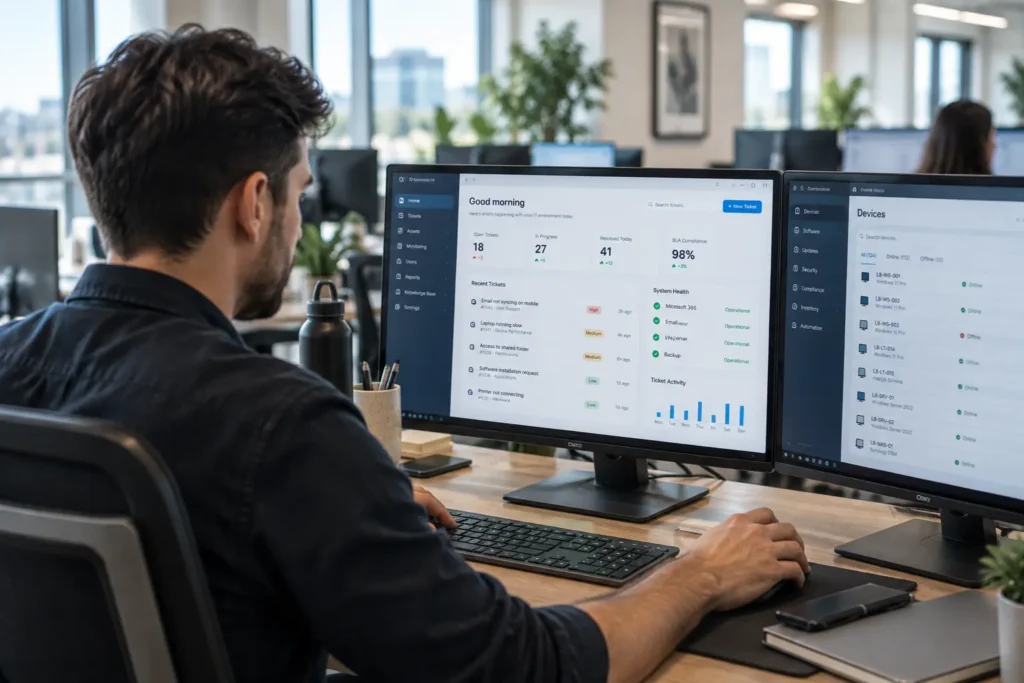 IT specialist providing ongoing business support