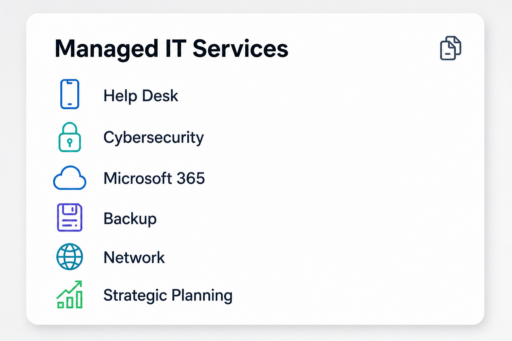 Small vector art images managed IT services overview